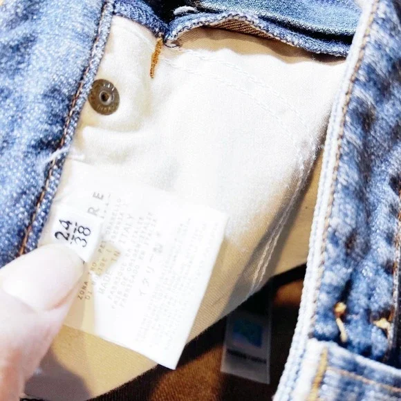 Dolce & Gabbana Ripped Denim Skirt Medium Blue Size 24 - Picture 8 of 13